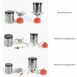 BEARSU Camping En Plein Air Chauffage Rechaud Mini Portable Hotte Poêle Équipement De Chauffage Adaptateur Pour Les Activités En Plein Air Et Le Chauffage Dans La Tente -France Barbecue Soldes Boutique 25029473 4
