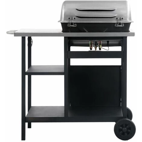 Hommoo Barbecue A Gaz Avec Tablette A 3 Couches Noir Et Argente HDV33168 6 Hommoo Barbecue A Gaz Avec Tablette A 3 Couches Noir Et Argente HDV33168 – Image 4