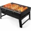 BEARSU Grill Barbecue, Portable Et Pliable Barbecue De Table Au Charbon De Bois Sans Fumée En Acier Inoxydable à L'Extérieur BBQ Pour Jardin Terrasse Pique-Nique Camping Voyage (36 X 29 X 7.5 Cm) -France Barbecue Soldes Boutique 25540034 1