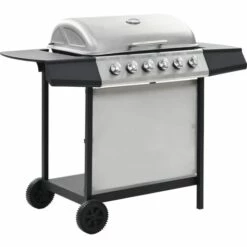 TRUE DEAL Barbecue Au Gaz Avec 6 Zones De Cuisson Inox Argenté -France Barbecue Soldes Boutique 26366740 3