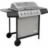 TRUE DEAL Barbecue Gril à Gaz Avec 6 Brûleurs Noir Et Argenté -France Barbecue Soldes Boutique 26370239 1