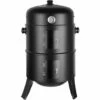 MVPOWER Barbecue Fumoir Smoker, 3 En 1 Multifonctions BBQ Grill à Charbon, Thermomètre Inclus, Avec Accroches, 3 Grilles Grande Capacité, Pour Cuisson En Plein Air, Fête, 80X44,5cm, 16 Pouces -France Barbecue Soldes Boutique 26771996 1