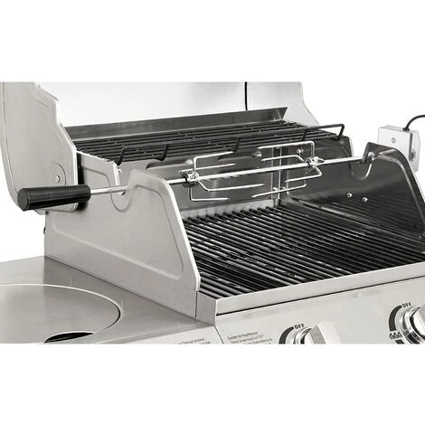 MVPOWER 107CM BBQ Tournebroche Avec Moteur 4W 220-240V 50Hz Électrique Automatique Rotatif En Acier Inoxydable Pour Grill Barbecue, Certification CE, LFGB, Argent 5 MVPOWER 107CM BBQ Tournebroche Avec Moteur 4W 220-240V 50Hz Électrique Automatique Rotatif En Acier Inoxydable Pour Grill Barbecue, Certification CE, LFGB, Argent – Image 3