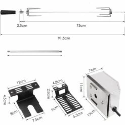 MVPOWER 107CM BBQ Tournebroche Avec Moteur 4W 220-240V 50Hz Électrique Automatique Rotatif En Acier Inoxydable Pour Grill Barbecue, Certification CE, LFGB, Argent 10 MVPOWER 107CM BBQ Tournebroche Avec Moteur 4W 220-240V 50Hz Électrique Automatique Rotatif En Acier Inoxydable Pour Grill Barbecue, Certification CE, LFGB, Argent -France Barbecue Soldes Boutique 26976836 4