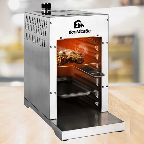 ECOMSO Mini Barbecue Gaz Grill à Gaz BBQ En Acier Inoxydable Bifteck Viande Jardin Extérieur Grille 54 X 22 X 41 Cm Steak Grill 4 ECOMSO Mini Barbecue Gaz Grill à Gaz BBQ En Acier Inoxydable Bifteck Viande Jardin Extérieur Grille 54 X 22 X 41 Cm Steak Grill – Image 2