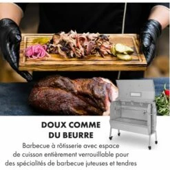 Klarstein Sauenland Pro XL Barbecue à Cochon De Lait Rôtissoire 15 W 4 Roulettes Inox -France Barbecue Soldes Boutique 27488211 2