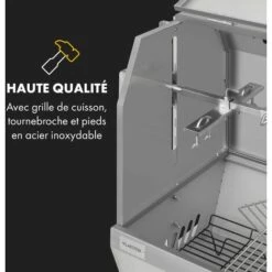Klarstein Sauenland Pro XL Barbecue à Cochon De Lait Rôtissoire 15 W 4 Roulettes Inox -France Barbecue Soldes Boutique 27488211 3