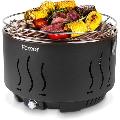 FIXKIT Grill Barbecue Portable, Barbecue Au Charbon De Bois Sans Fumée,avec Sacs De Rangement Et USB Ou Ventilateur à Piles, 3 Minutes De Préchauffage, Pour Famille, Jardin, Balcon, Camping, 35x35x25cm 3 FIXKIT Grill Barbecue Portable, Barbecue Au Charbon De Bois Sans Fumée,avec Sacs De Rangement Et USB Ou Ventilateur à Piles, 3 Minutes De Préchauffage, Pour Famille, Jardin, Balcon, Camping, 35x35x25cm