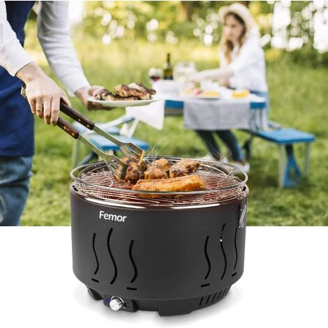 FIXKIT Grill Barbecue Portable, Barbecue Au Charbon De Bois Sans Fumée,avec Sacs De Rangement Et USB Ou Ventilateur à Piles, 3 Minutes De Préchauffage, Pour Famille, Jardin, Balcon, Camping, 35x35x25cm 7 FIXKIT Grill Barbecue Portable, Barbecue Au Charbon De Bois Sans Fumée,avec Sacs De Rangement Et USB Ou Ventilateur à Piles, 3 Minutes De Préchauffage, Pour Famille, Jardin, Balcon, Camping, 35x35x25cm – Image 5