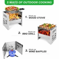 BRIDAY Réchaud De Camping Portable, Camping Poêle À Bois Léger Avec Grille Et Sac De Rangement, Pliable Compact Durable Pour Barbecue Randonnée Camping Pique-Nique Cuisine De Plein Air 8 BRIDAY Réchaud De Camping Portable, Camping Poêle À Bois Léger Avec Grille Et Sac De Rangement, Pliable Compact Durable Pour Barbecue Randonnée Camping Pique-Nique Cuisine De Plein Air -France Barbecue Soldes Boutique 28492378 2