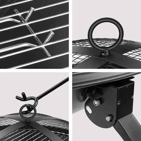 FIXKIT Barbecue Grill Extérieur Portable,Pliable,Petit Brasero D'extérieur Au Charbon,Jardin Grill Brasero,pour Jardin Terrasses BBQ,Le Barbecue En Plein Air,Le Camping Et Le Pique-Nique 5 FIXKIT Barbecue Grill Extérieur Portable,Pliable,Petit Brasero D'extérieur Au Charbon,Jardin Grill Brasero,pour Jardin Terrasses BBQ,Le Barbecue En Plein Air,Le Camping Et Le Pique-Nique – Image 3
