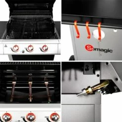SOMAGIC - Barbecue Au Gaz MANHATTAN 300S - 3 Brûleurs 10,5kW - Noir -France Barbecue Soldes Boutique 28910810 3