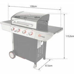 SOMAGIC - Barbecue Au Gaz MANHATTAN 400GPI - 4 Brûleurs 14kW - Noir -France Barbecue Soldes Boutique 28910819 4