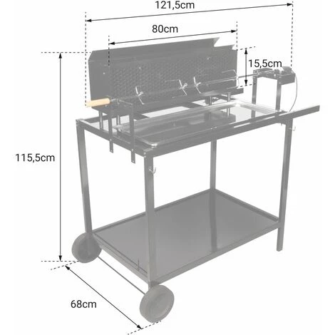 SOMAGIC - Rôtissoire à Bois Et à Charbon De Bois ROTISSOIRE PRO - Noir 6 SOMAGIC - Rôtissoire à Bois Et à Charbon De Bois ROTISSOIRE PRO - Noir â Image 4