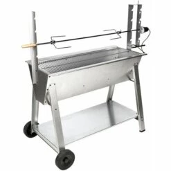 SOMAGIC - Rôtissoire à Bois Et à Charbon De Bois TITAN - Gris