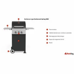 Barbecue à Gaz 2 Feux Barbecook Spring 2002 - Noir -France Barbecue Soldes Boutique 29439841 4