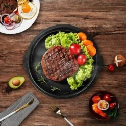 FEMOR 8L Dutch Oven, Casserole En Fonte, Four Néerlandais, Rôtissoire Avec Soulève-Couvercle Et Poignée En Spirale, Pré Traités Et Guéris, Pour Barbecue, Rôtissage, Cuisson -France Barbecue Soldes Boutique 30155746 5