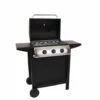 BENEFFITO LOFOTEN - Barbecue Extérieur Au Gaz 3 Brûleurs - Puissance 8,4 KW - Capot De Fermeture Avec Thermomètre - 2 Grilles En Acier Chromé, 2 Etagères Latérales, 1 Plateau Bas - 2 Roues - Noir - Noir -France Barbecue Soldes Boutique 30533948 1