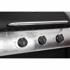 BENEFFITO LOFOTEN - Barbecue Extérieur Au Gaz 3 Brûleurs - Puissance 8,4 KW - Capot De Fermeture Avec Thermomètre - 2 Grilles En Acier Chromé, 2 Etagères Latérales, 1 Plateau Bas - 2 Roues - Noir - Noir -France Barbecue Soldes Boutique 30533948 3