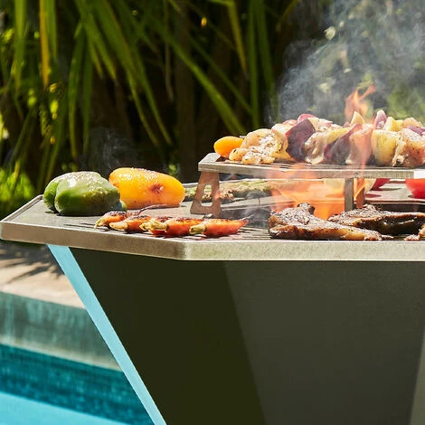 Brasero - LE PRO - Plancha, Barbecue Et Brasero à Bois - Surface De Cuisson De La Plancha De 3126 Cm2 - Noir 5 Brasero - LE PRO - Plancha, Barbecue Et Brasero à Bois - Surface De Cuisson De La Plancha De 3126 Cm2 - Noir – Image 3