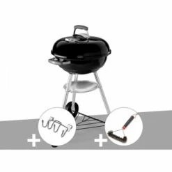 Barbecue Weber Compact Kettle 47 Cm + Support Accessoires + Brosse