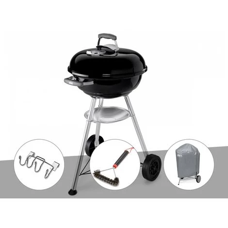 Barbecue Weber Compact Kettle 47 Cm + Support Accessoires + Brosse + Housse 3 Barbecue Weber Compact Kettle 47 Cm + Support Accessoires + Brosse + Housse