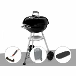 Barbecue Weber Compact Kettle 47 Cm + Brosse + Housse + Plancha