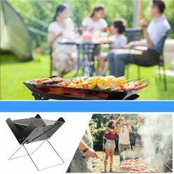 HAPPYSHOPPING Mini Barbecue Pliable En Forme De X Barbecue Grill Modele A913 Noir -France Barbecue Soldes Boutique 31966744 3