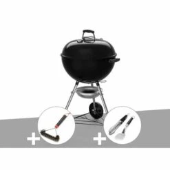 Barbecue à Charbon Weber Original Kettle E-5710 57 Cm + Brosse + Kit Ustensiles