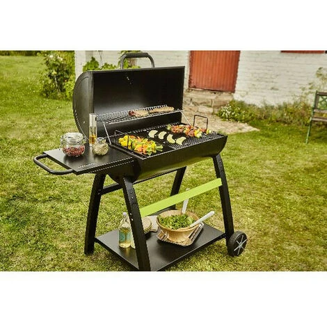 Barbecue à Charbon 68x41,5cm Avec Chariot - Ch527t - Cook'in Garden - Noir 4 Barbecue à Charbon 68x41,5cm Avec Chariot - Ch527t - Cook'in Garden - Noir – Image 2