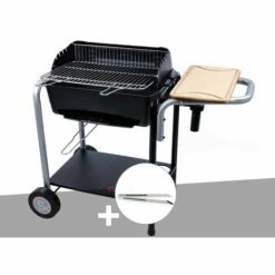 Barbecue Charbon Roma Somagic + Pince Inox - Noir