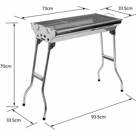 SIFREE 73×32.5cm Barbecue à Charbon Jardin Table en Acier Extérieur Pliant inoxydable 5 SIFREE 73×32.5cm Barbecue à Charbon Jardin Table en Acier Extérieur Pliant inoxydable – Image 3