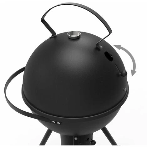 FERRABOLI Barbecue Cloche à Charbon De Bois Giotto Noir - Noir 5 FERRABOLI Barbecue Cloche à Charbon De Bois Giotto Noir - Noir – Image 3