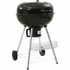 VidaXL 313358 Kettle Charcoal BBQ Grill 73x58x96 Cm Steel - Noir