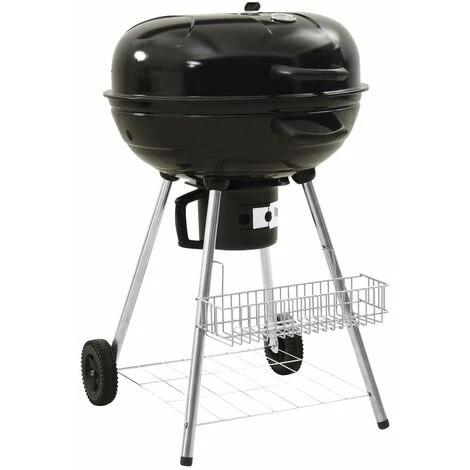 VidaXL 313358 Kettle Charcoal BBQ Grill 73x58x96 Cm Steel - Noir 3 VidaXL 313358 Kettle Charcoal BBQ Grill 73x58x96 Cm Steel - Noir