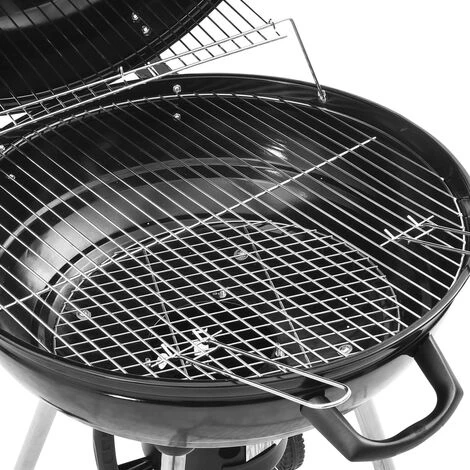 VidaXL 313358 Kettle Charcoal BBQ Grill 73x58x96 Cm Steel - Noir 6 VidaXL 313358 Kettle Charcoal BBQ Grill 73x58x96 Cm Steel - Noir – Image 4