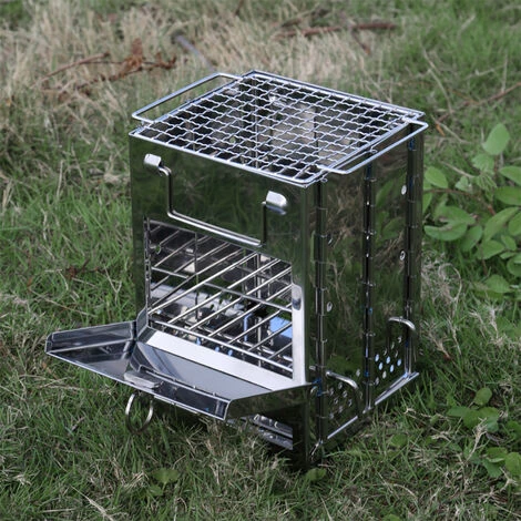 HAPPYSHOPPING Poele A Bois Exterieur En Acier Inoxydable 7 HAPPYSHOPPING Poele A Bois Exterieur En Acier Inoxydable â Image 5