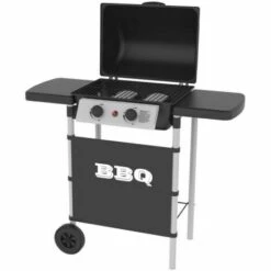 Barbecue à Gaz 2 Brûleurs Inox Silver Style