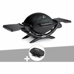 Barbecue Gaz Weber Q 1200 Noir + Housse - Noir