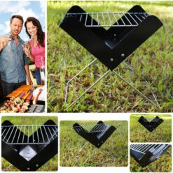 ASUPERMALL Barbecue Au Charbon De Bois Portable Barbecue Au Charbon De Bois Gril Pliant En Acier Inoxydable Pour La Cuisine En Plein Air -France Barbecue Soldes Boutique 33914476 4