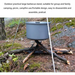 ASUPERMALL Trepied Pliant Exterieur A 3 Sections, Barbecue De Camping Portable, Noir -France Barbecue Soldes Boutique 34050677 3