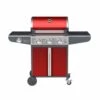 CONCEPT-USINE Barbecue à Gaz 3 Brûleurs + 1 Latéral OKLAHOMA - Rouge -France Barbecue Soldes Boutique 3432668 1