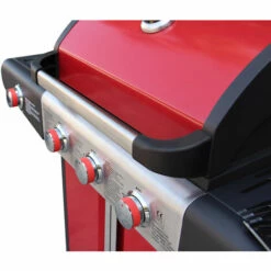 CONCEPT-USINE Barbecue à Gaz 3 Brûleurs + 1 Latéral OKLAHOMA - Rouge -France Barbecue Soldes Boutique 3432668 4