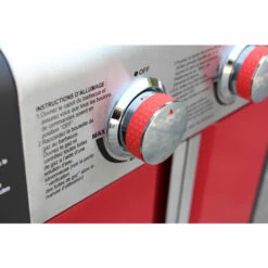 CONCEPT-USINE Barbecue à Gaz 3 Brûleurs + 1 Latéral OKLAHOMA - Rouge -France Barbecue Soldes Boutique 3432668 5