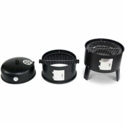 ALICE'S GARDEN Barbecue Fumoir Au Charbon De Bois Ø38cm – Edouard – Smoker Avec Aérateur. Fumoir. Gril. Boite De Fumage. Noir - Noir -France Barbecue Soldes Boutique 34525280 3