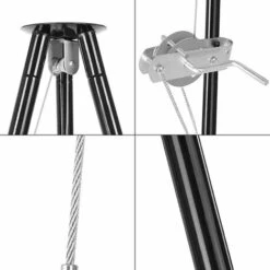 MVPOWER Barbecue Suspendu Sur Trépied, Pot De Goulash (10 L) Avec Trépied (151 Cm) Et Chaîne Suspendue (250 Cm), Set Marmite à Goulasch Réglable En Hauteur, Émaillé, Résistant Aux Rayures -France Barbecue Soldes Boutique 35021063 3
