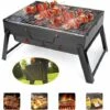 BRIDAY Barbecue Au Charbon De Bois, Barbecue Portable En Acier Inoxydable Pliable Barbecue Fumeur Gril Barbecue Bureau Parfait Pour Camping Pique-nique En Plein Air Fête De Jardin 2 BRIDAY Barbecue Au Charbon De Bois, Barbecue Portable En Acier Inoxydable Pliable Barbecue Fumeur Gril Barbecue Bureau Parfait Pour Camping Pique-nique En Plein Air Fête De Jardin -France Barbecue Soldes Boutique 35561162 1