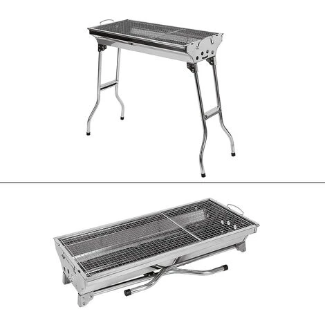 Aqrau Barbecue Gril Portable Pliable En Acier Inoxydable 6 Aqrau Barbecue Gril Portable Pliable En Acier Inoxydable – Image 4