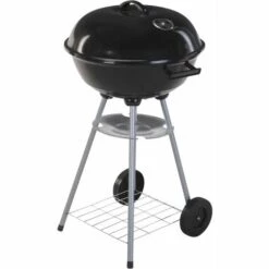 ProGarden Barbecue Sous Forme De Bouilloire Sur Roues 46 Cm Noir - Noir