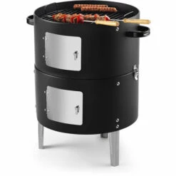 Fumoir à Charbon 39cm Noir - Kg.fum-bbq - Kitchen Chef - Noir -France Barbecue Soldes Boutique 35955898 2